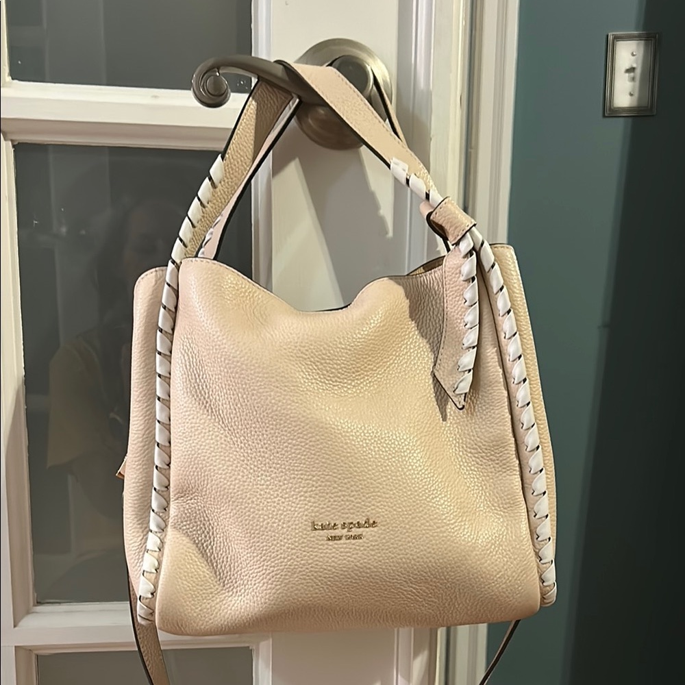 Kate Spade Cream Leather Tote Bag